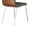 Armen Living Cafe Brushed Stainless Steel Dining Chair in Gray Faux Leather with Walnut Back, PK2 LCCACHGRB201 - alternate 5